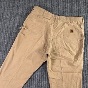 Carhartt Carpenter Pants Mens‎ 44x30 Beige Canvas Utility Workwear Y2K Gorpcore
